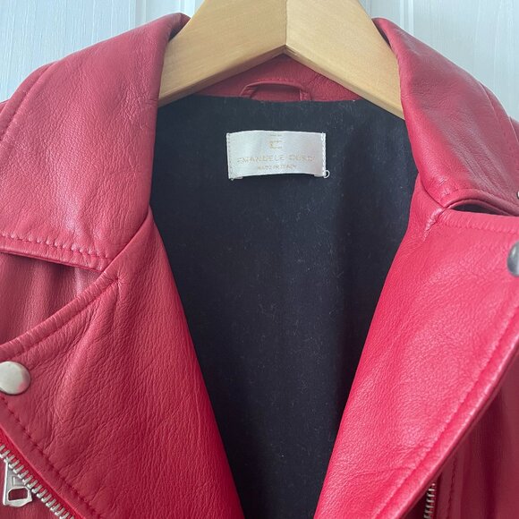 Emanuele Curvi Red Leather Jacket - Picture 4 of 7